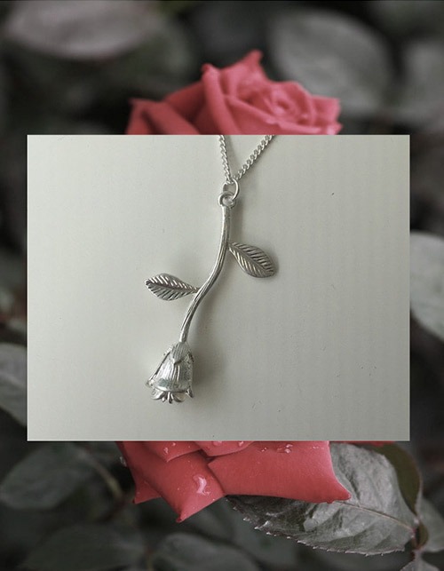 real rose necklace