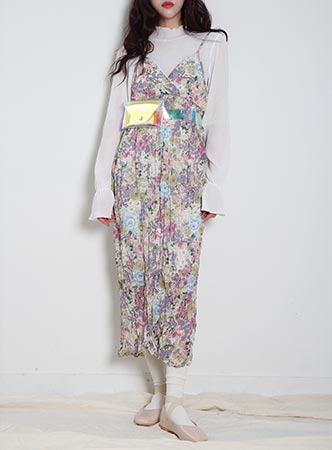 pastel floral slip dress (2 colors)
