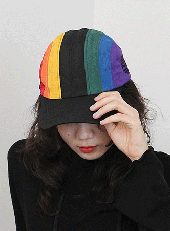 rainbow string cap